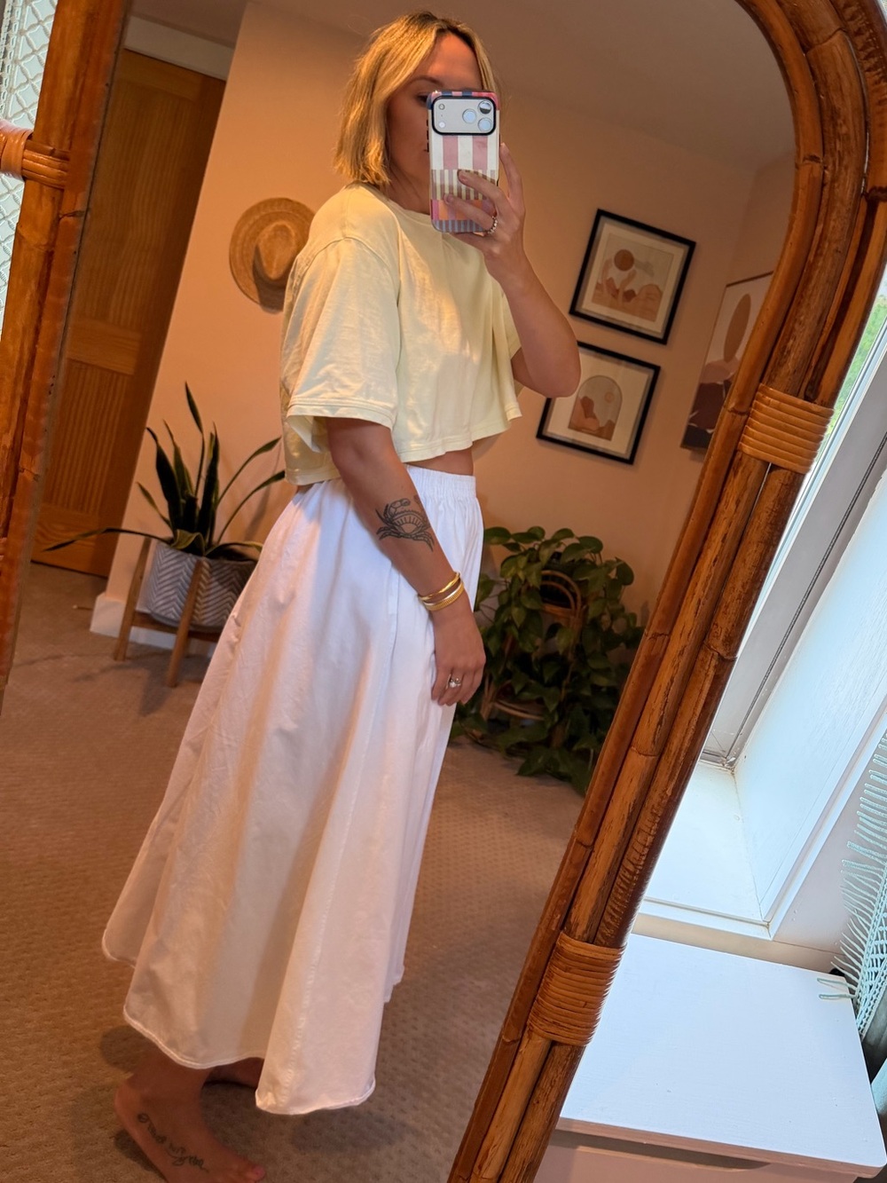 White Maxi Skirt - 100% cotton